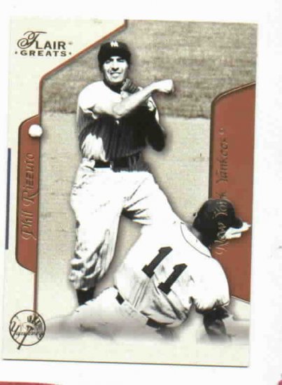2003 Fleer Flair Greats Phil Rizzuto New York Yankees Baseball Card