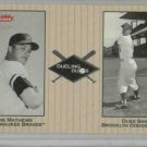 2002 Fleer Greats Dueling Duos Eddie Mathews Duke Snider Baseball Card Dodgers Braves