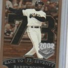 2002 Topps Opening Day Barry Bonds Race To 73 #73 San Francisco Giants