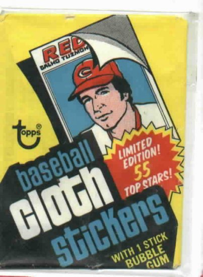 1977 Topps Cloth Sticker Wrapper Excellent Condition