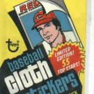 1977 Topps Cloth Sticker Wrapper Excellent Condition