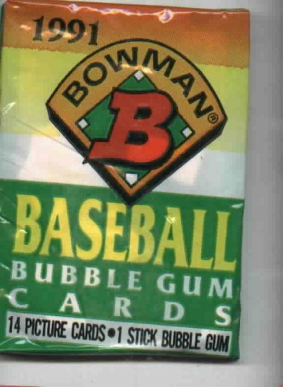 1991 Bowman Baseball Cards Unopened Pack