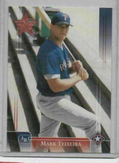 2002 Leaf Rookie & Stars Mark Teixeira Baseball Card Rangers Yankees