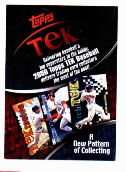 2000 Topps Tek Baseball Card Checklist Oddball