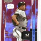 2003 Leaf Certified Mirror Red Takihito Nomura Milwaukee Brewers Rookie #D 100/100 RARE