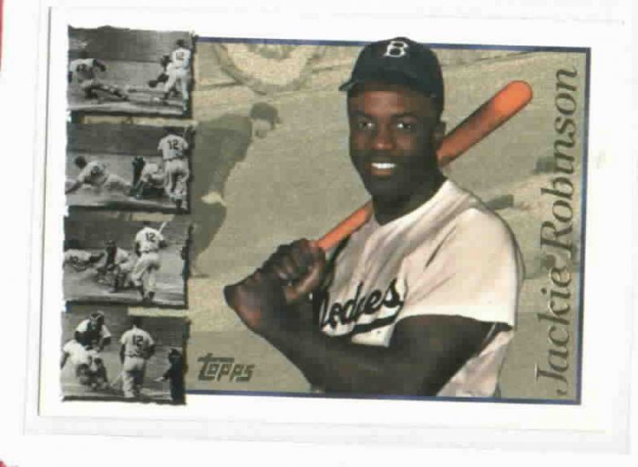 1996 Topps Jackie Robinson Insert  Dodgers 50th Anniversary