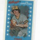 1982 Kelloggs 3D Superstars Robin Yount Baseball Card Milwaukee Brewers