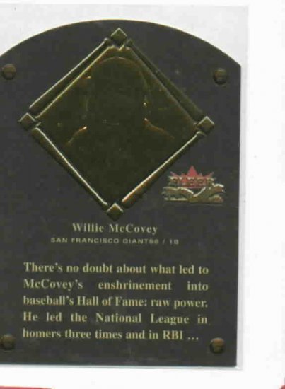 2002 Fleer Fall Classics Willie McCovey HOF Plaque San Francisco Giants #d / 1986