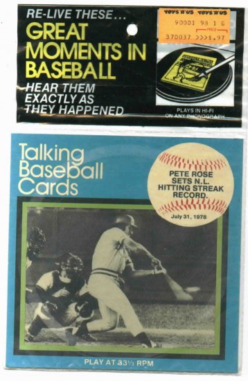 Pete Rose Hit Streak 44 Games Talking Baseball Card Cincinnati Reds Oddball RARE