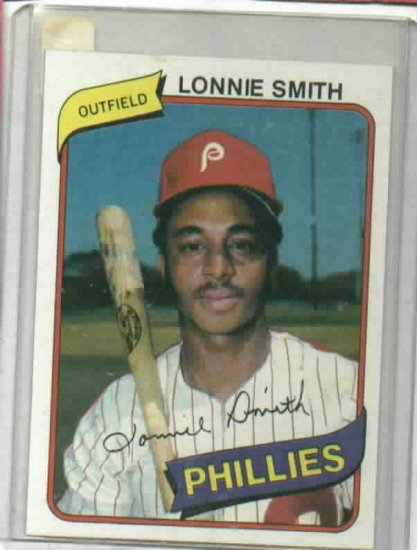 1980 Topps Burger King Lonnie Smith Philidelphia Phillies Oddball Card