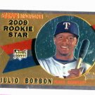2009 Topps Heritage Chrome Julio Borbon Texas Rangers Rookie Card #D / 1960