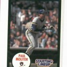1990 Kenner Starting Lineup Paul Molitor Milwaukee Brewers Baseball Card Oddball