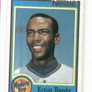 1987 Nestle Modern Era Erine Banks Baseball Card Chicago Cubs Oddball