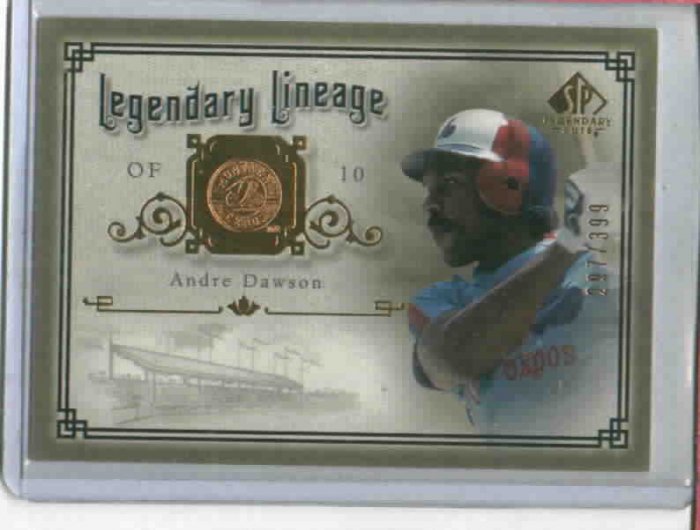 2005 Upper Deck Legendary Lineage Andre Dawson Expos #D / 399