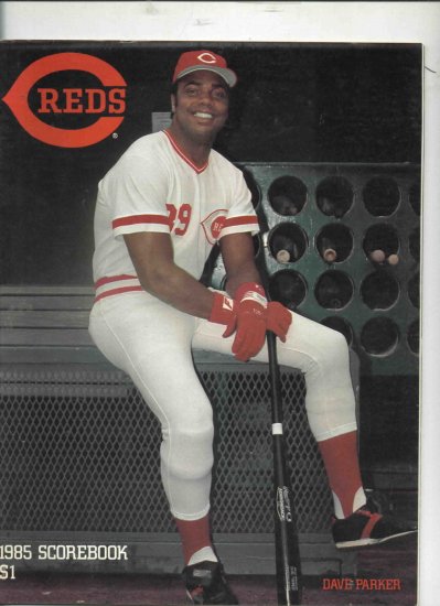 1985 Cincinnati Reds Scorebook Dave Parker Cover