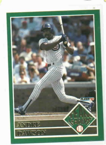 1992 Fleer Team Leaders Andre Dawson Chicago Cubs