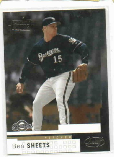2004 Leaf Press Proof Ben Sheets #D / 50 Milwaukee Brewers