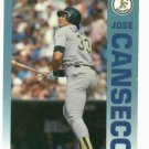 1992 Fleer Citgo 7-11 The Performer Collection Jose Canseco Oddball Oakland A's