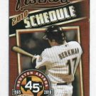 2010 Houston Astros Pocket Schedule Lance Berkman