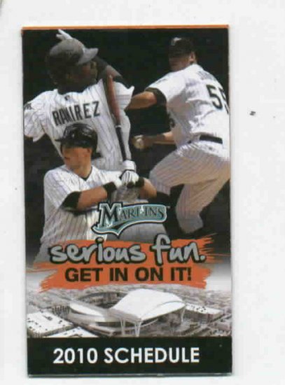2010 Florida Marlins Pocket Schedule