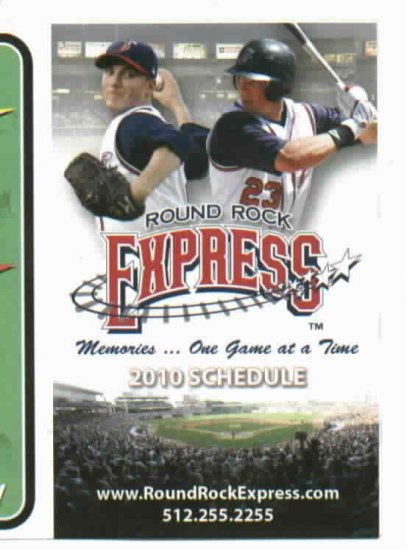 2010 Round Rock Express Pocket Schedule