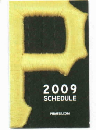 2009 Pittsburgh Pirates Pocket Schedule