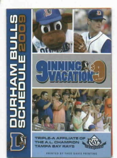 2009 Durham Bulls Pocket Schedule