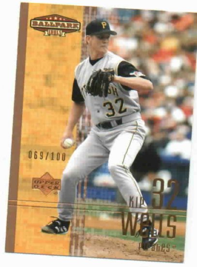 2002 Upper Deck Ballpark Idols Kip Wells Gold RARE #D/ 100