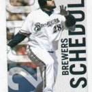 2010 Milwaukee Brewers Pocket Schedule Prince Fielder