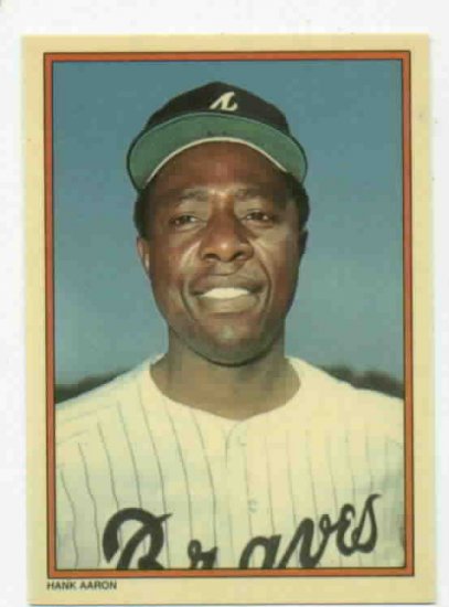1985 Circle K Topps Hank Aaron Braves Brewers Oddball