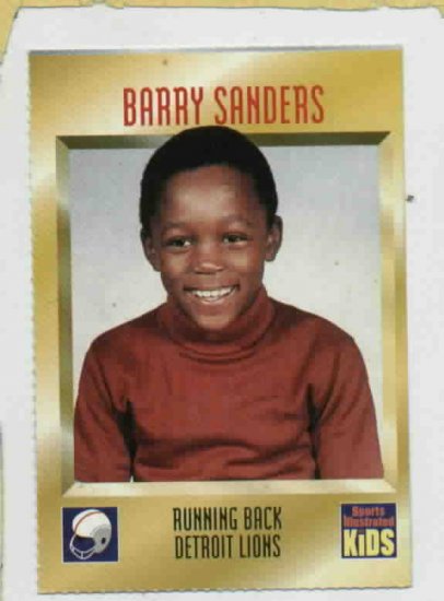 1996 Sports Illustrated For Kids Barry Sanders Detroit Lions Football Card