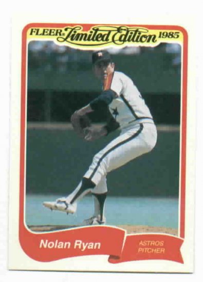 1985 Fleer Limited Edition Nolan Ryan Houston Astros Oddball