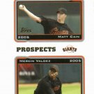 2005 Topps Matt Cain ROOKIE San Francisco Giants