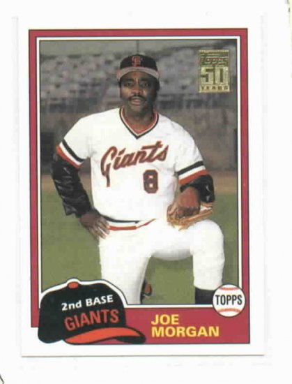 2001 Topps Traded Joe Morgan 1981 Reprint T127 Giants Reds