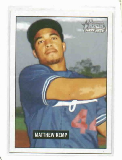 2005 Bowman Heritage Matt Kemp Los Angeles Dodgers Rookie