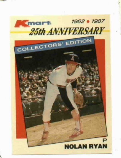 1987 Kmart Nolan Ryan Oddball Baseball Card Angels Rangers