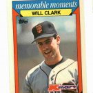 1988 Kmart Memorable Moments Will Clark Oddball Baseball Card San Francisco Giants