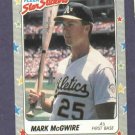 1988 Fleer Star Stickers Mark McGwire Oakland A's