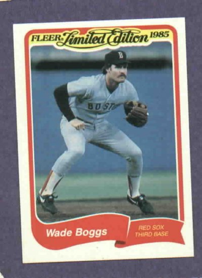 1985 Fleer Limited Edition Wade Boggs Boston Red Sox Oddball