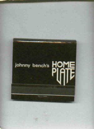 Johnny Bench S Home Plate Restaurant Matches Front Strike Unused