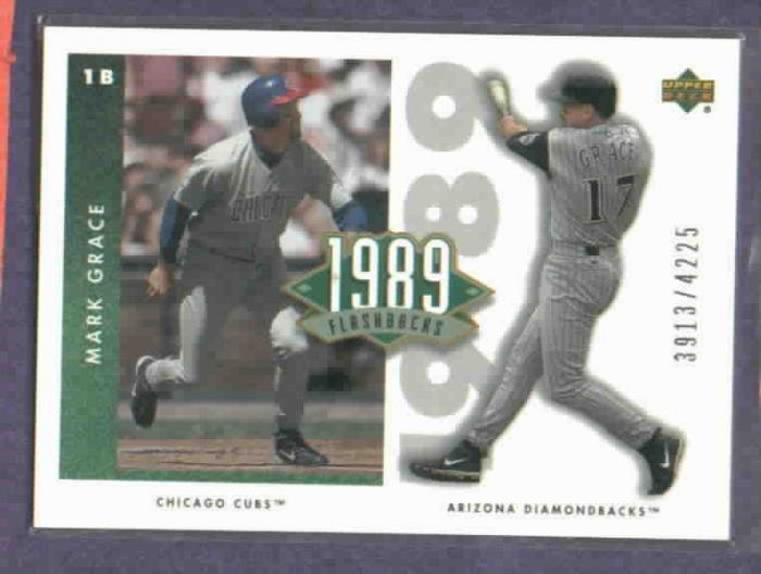 2002 Upper Deck 1989 Flashbacks Mark Grace Cubs Diamondbacks #D/ 4225