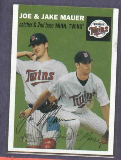2003 Topps Heritage Joe & Jake Mauer Minnesota Twins