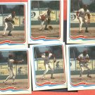 Lot of 6 1985 Fleer Star Stickers Mike Schmidt Stop Action Photo 74 -79