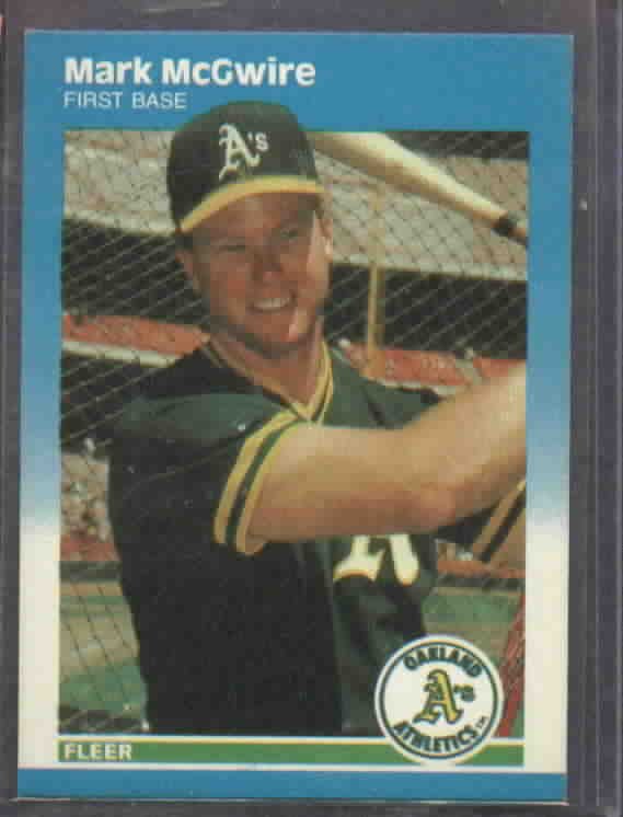 1987 Fleer Update Mark McGwire Rookie Oakland A's Cardinals