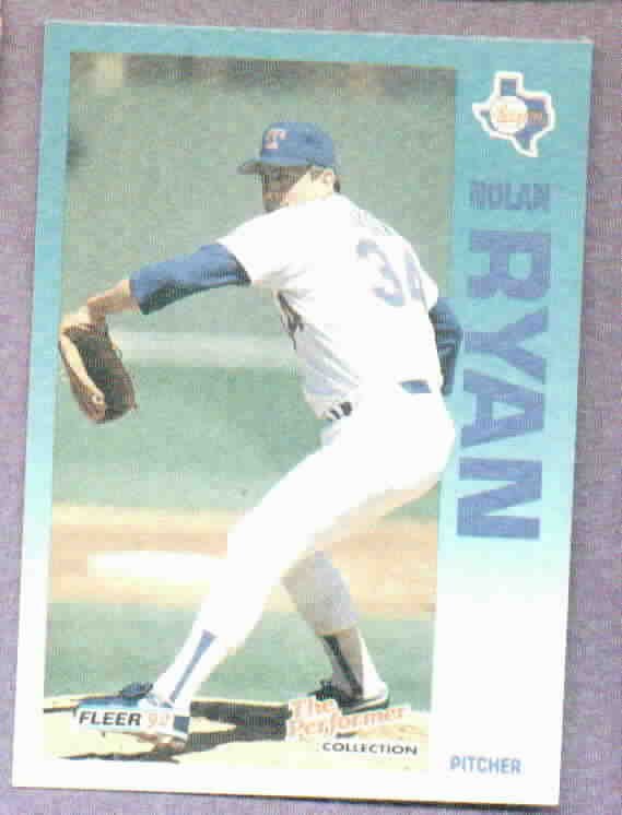 1992 Fleer Performer Collection Nolan Ryan Texas Rangers Citgo 7-11 Oddball