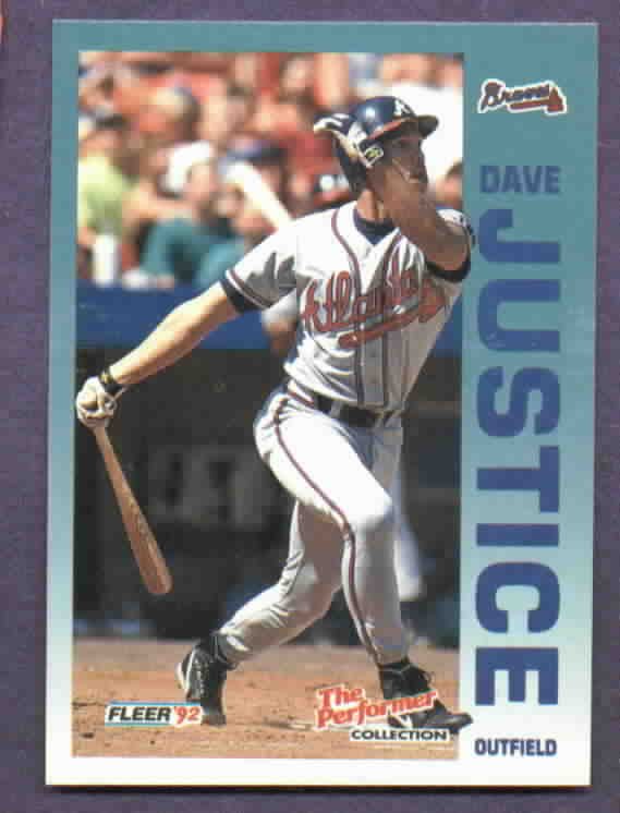 1992 Fleer The Performer Series Dave Justice Atlanta Braves Citgo 7-11 Oddball