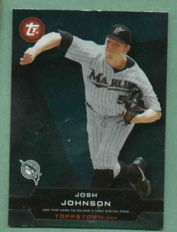 2011 ToppsTown Josh Johnson  Florida Marlins Unredeemed Code