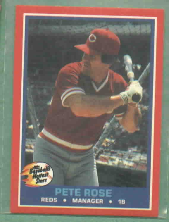 1987 Fleer Baseballs Hottest Stars Pete Rose Cincinnati Reds Oddball