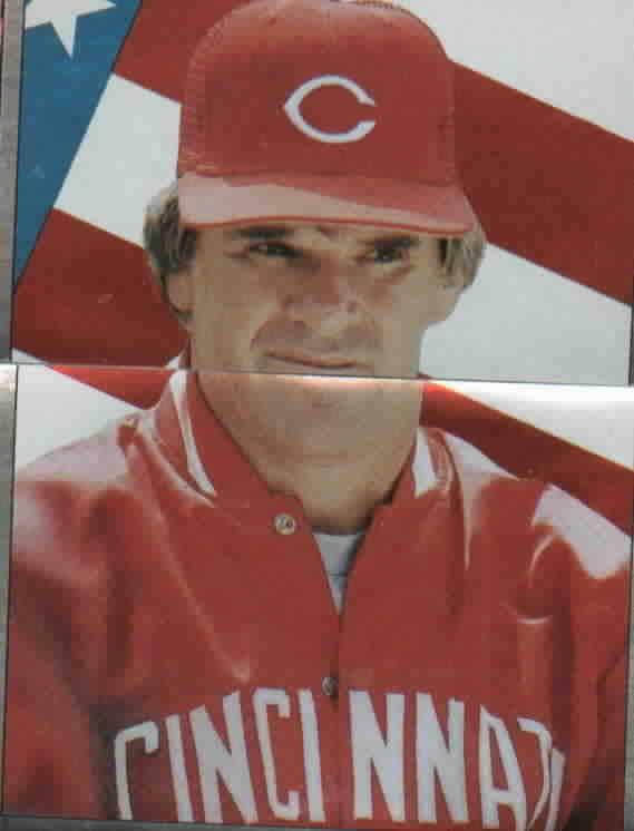 1986 Topps Silver Sticker Pete Rose Cincinnati Reds