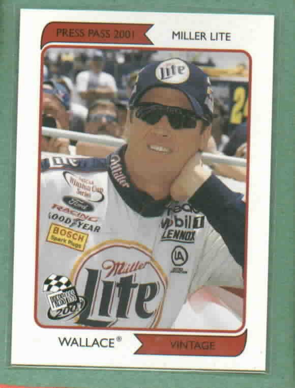 2001 Press Pass Vintage Rusty Wallace Nascar Miller Lite